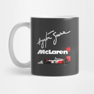 Ayrton Senna's McLaren Honda MP4/4 Illustration Mug